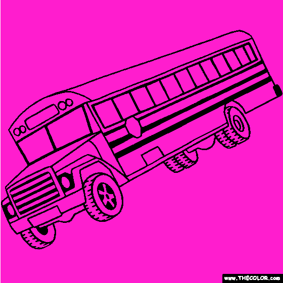 School Bus Online Coloring Page