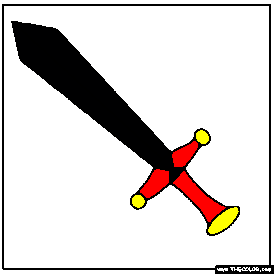 Sword Coloring Page