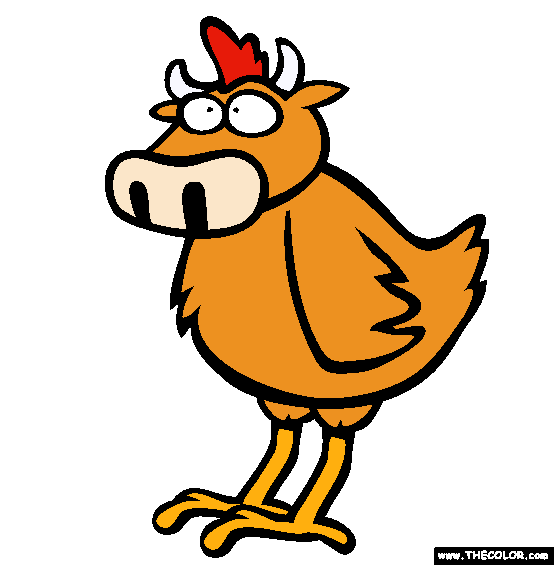 Cowchick Coloring Page