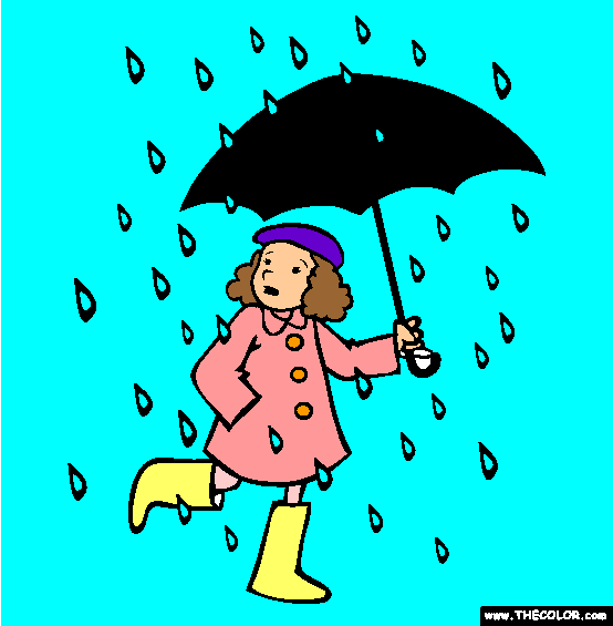 Rain Rain Go Away Coloring Page