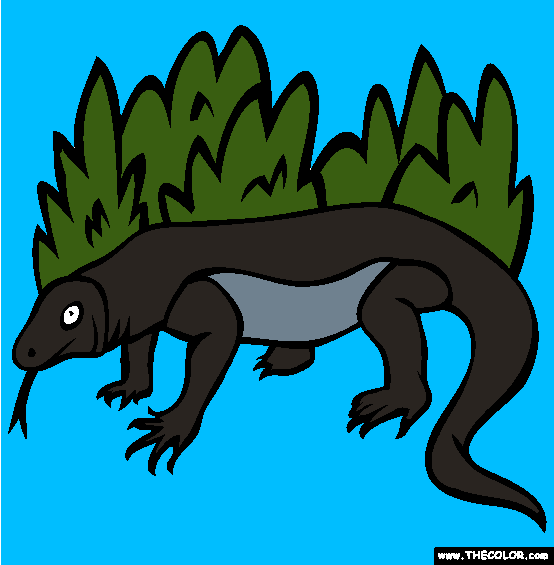 Komodo Dragon Coloring Page