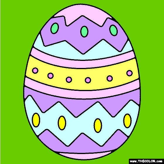 Decorated Easter Egg Coloring Page