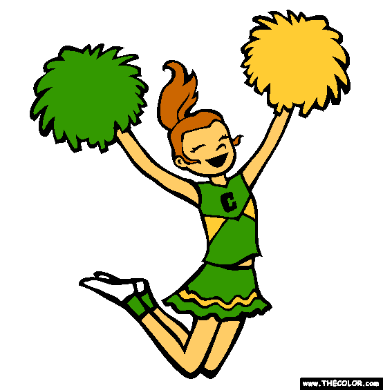 Cheerleader Coloring Page