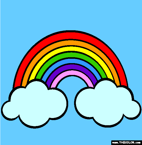 Rainbows Coloring Page