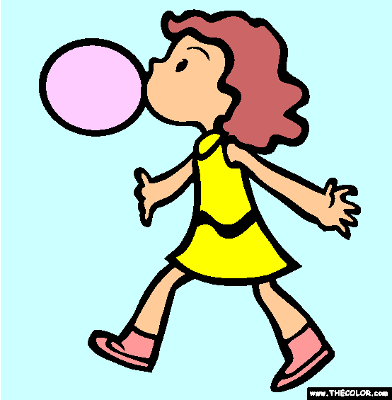 Bubblegum Coloring Page
