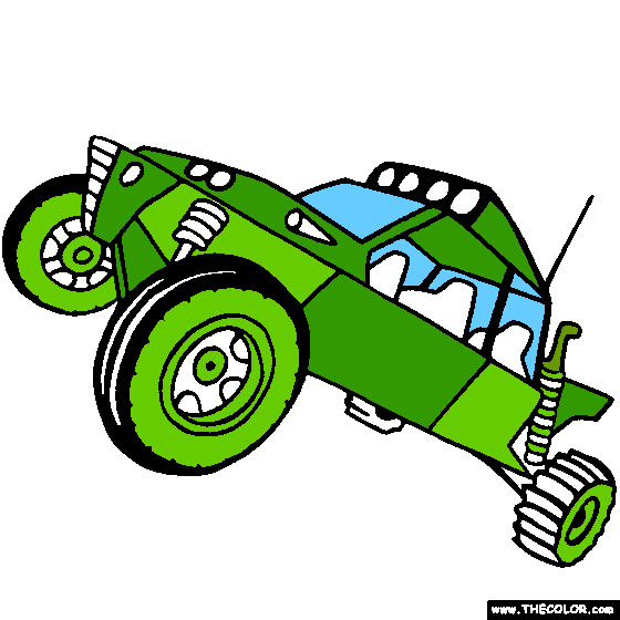 Sand Dune Buggy Online Coloring Page