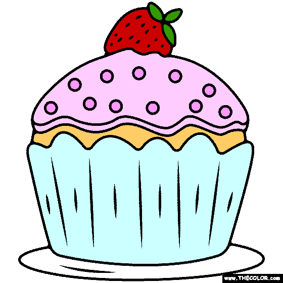 Cupcake Coloring Page