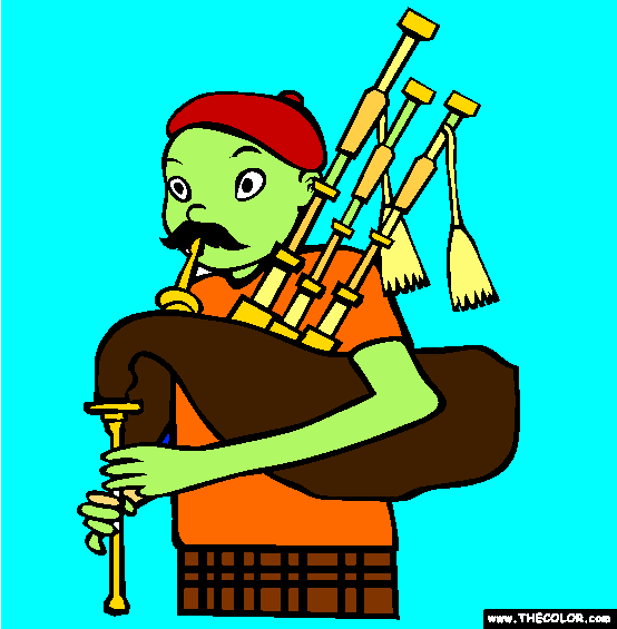 Bagpipes Coloring Page