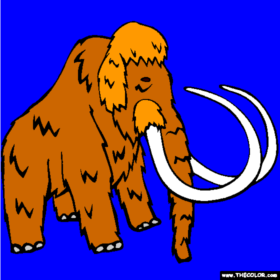 Woolly Mammoth Coloring Page