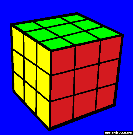 Rubiks Cube Coloring Page