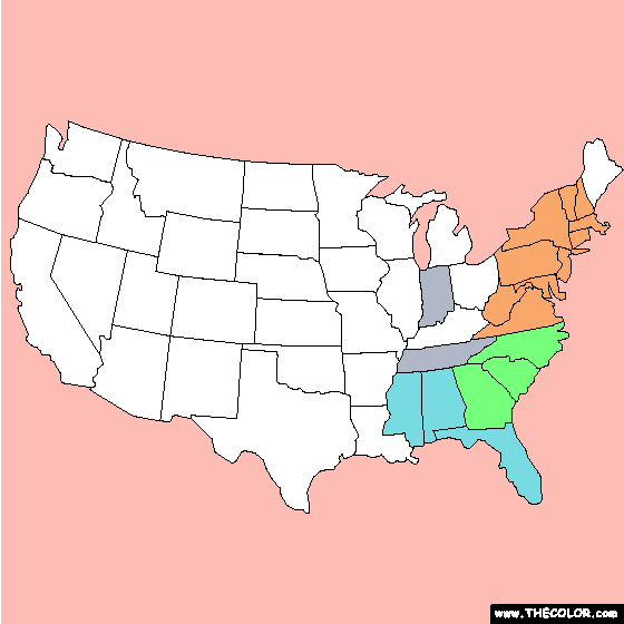 United States Map Coloring Page