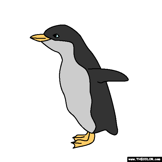 Baby Penguin Coloring Page