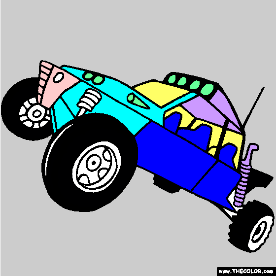 Sand Dune Buggy Online Coloring Page