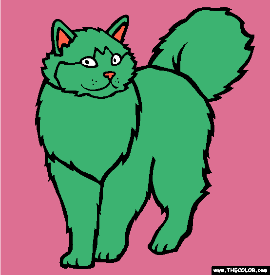 Ragdoll Breed Cat Online Coloring Page