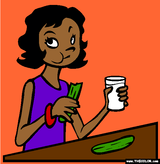 Milk And Pickles Coloring Page