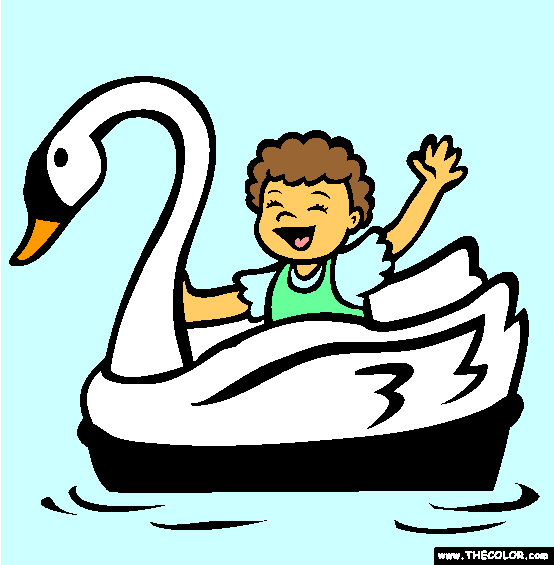Swan Boat Coloring Page