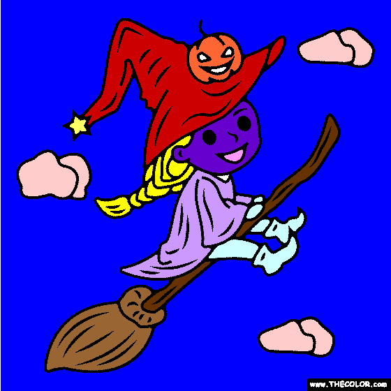 Teen Witch Coloring Page