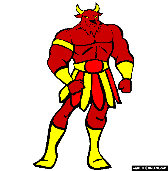 The Minotaur Coloring Page