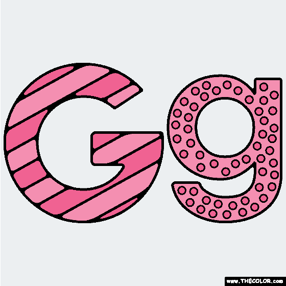Letter G Coloring Page