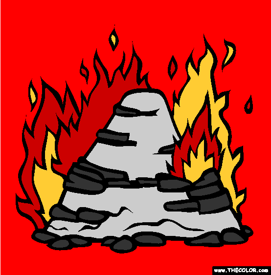 Holi Bonfire Coloring Page