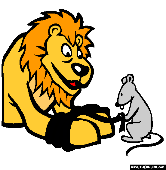 The Lion And The Mouse Coloring Page