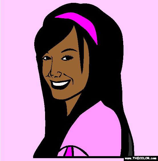 Ashley Tisdale Online Coloring Page
