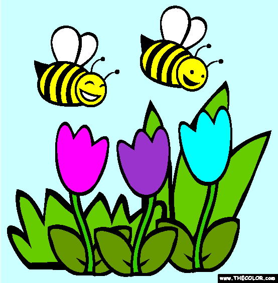 Bees Coloring Page