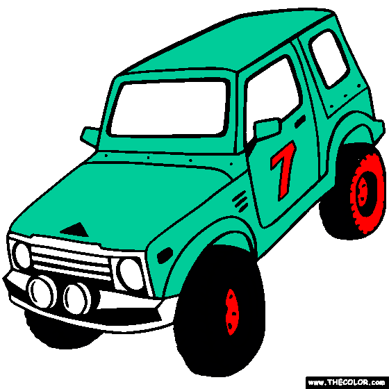 4x4 truck online coloring page