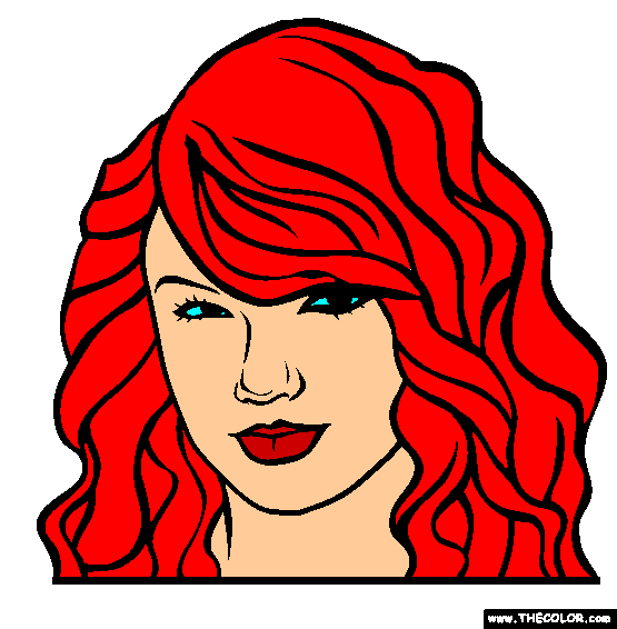 Taylor Alison Swift Coloring Page