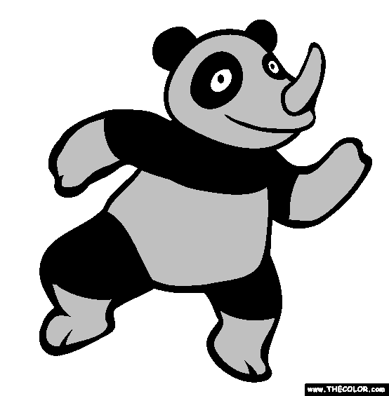 Rhino Panda Coloring Page