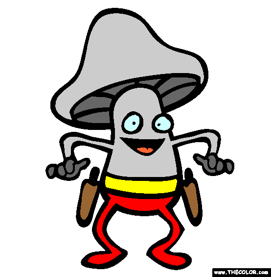 Mushroom Coloring Page