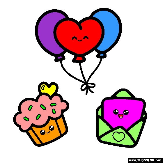 Fun Stickers Coloring Page