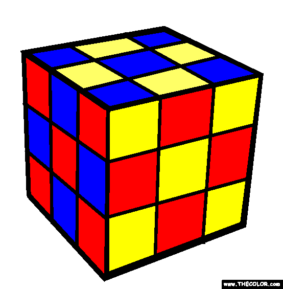 Rubiks Cube Coloring Page
