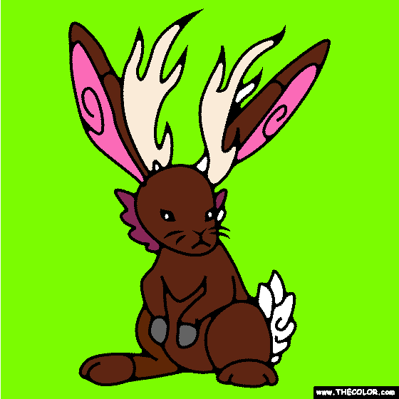 Jackalope Coloring Page