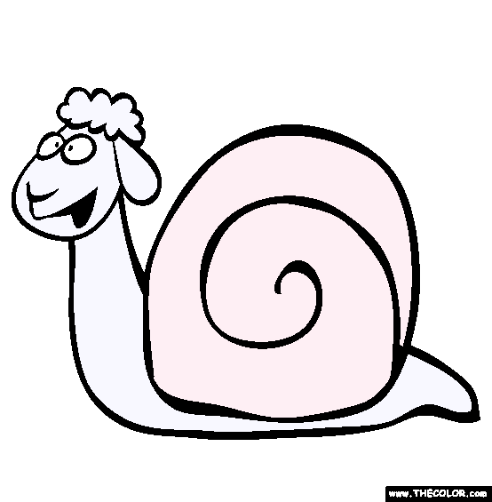 Snail Lamb Coloring Page