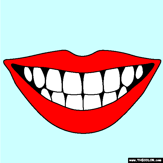 Teeth Coloring Page