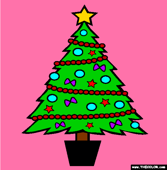 Christmas Tree Coloring Page