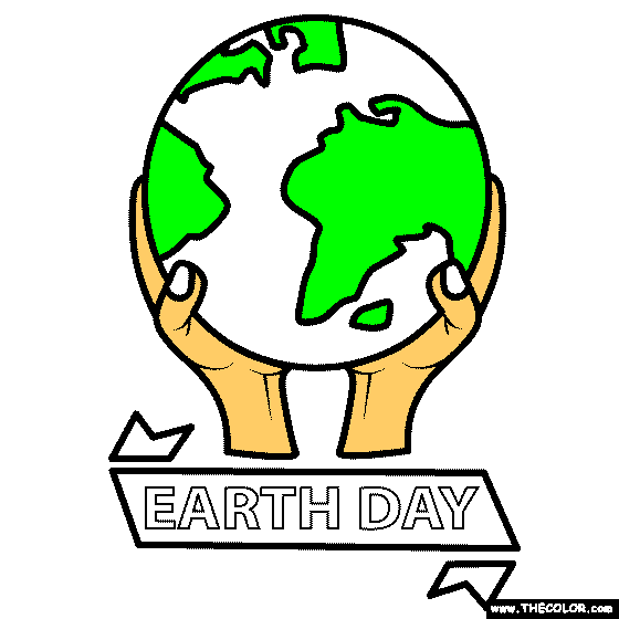 Earth Day Poster Coloring Page
