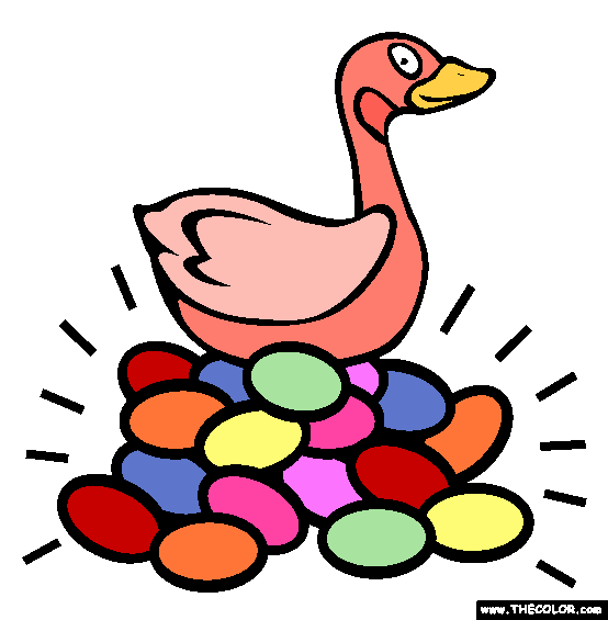 The Goose With Golden Eggs Coloring Page