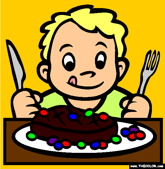 Steak And Skittles Coloring Page