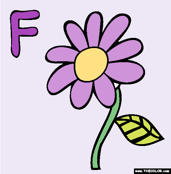 F Coloring Page