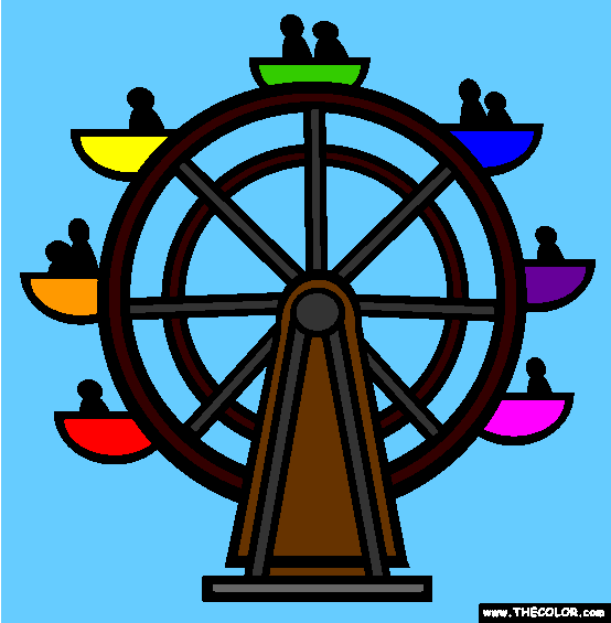 Ferris Wheel Coloring Page