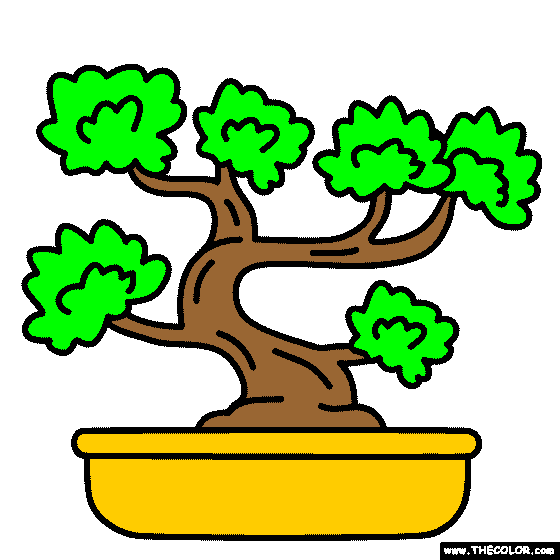 Bonsai Tree Coloring Page