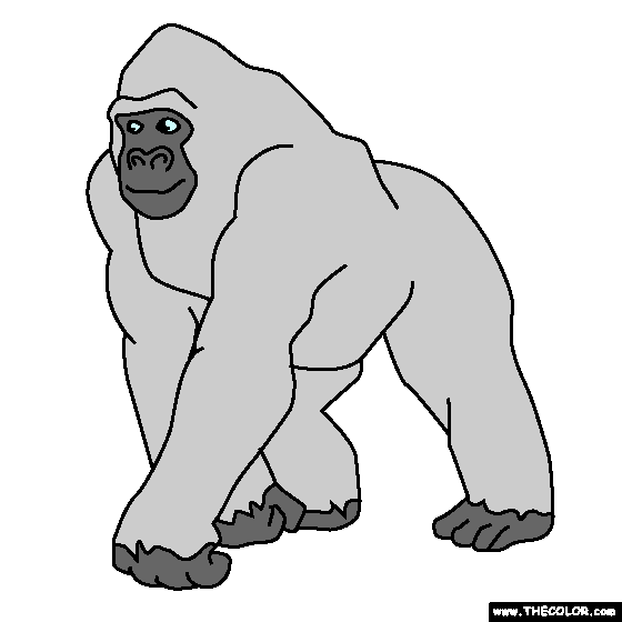 Gorilla Coloring Page