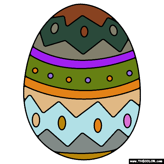 Decorated Easter Egg Coloring Page