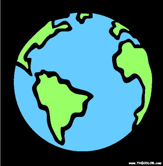 Planet Earth Online Coloring Page