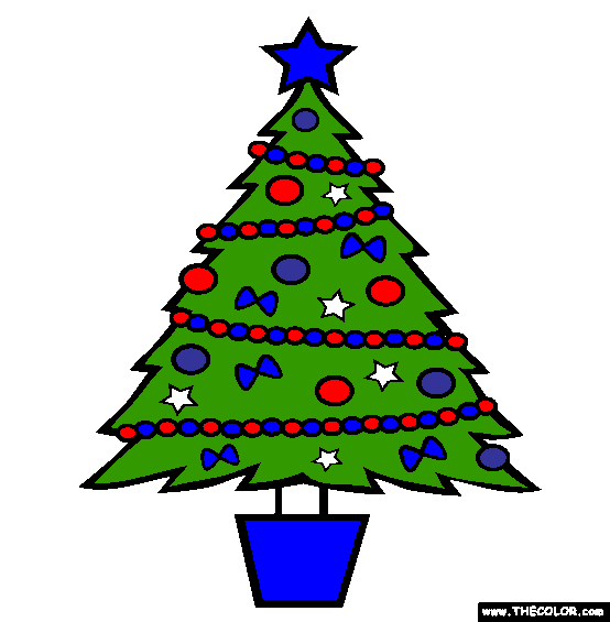 Christmas Tree Coloring Page
