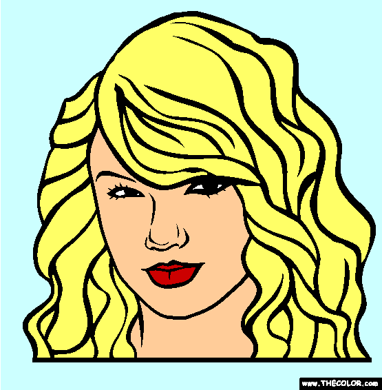 Taylor Alison Swift Coloring Page
