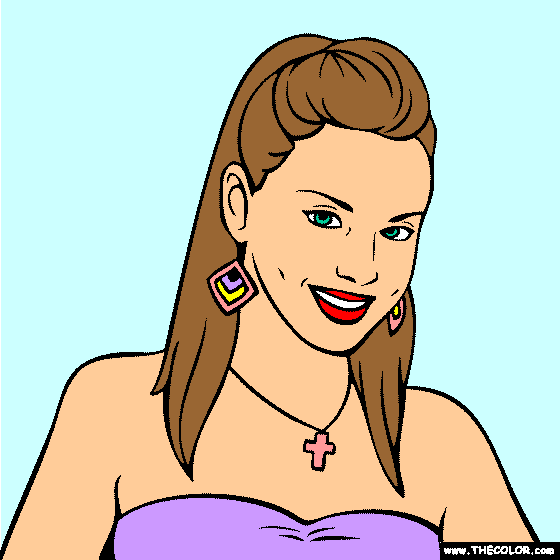 Cheryl Cole Coloring Page