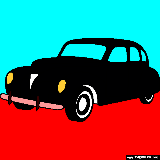 Lincoln Zephyr 1939 Coloring Page